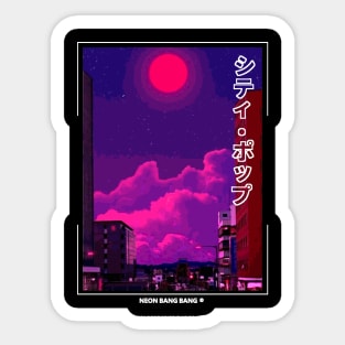 Japanese Streetwear Neon Synthwave Sticker